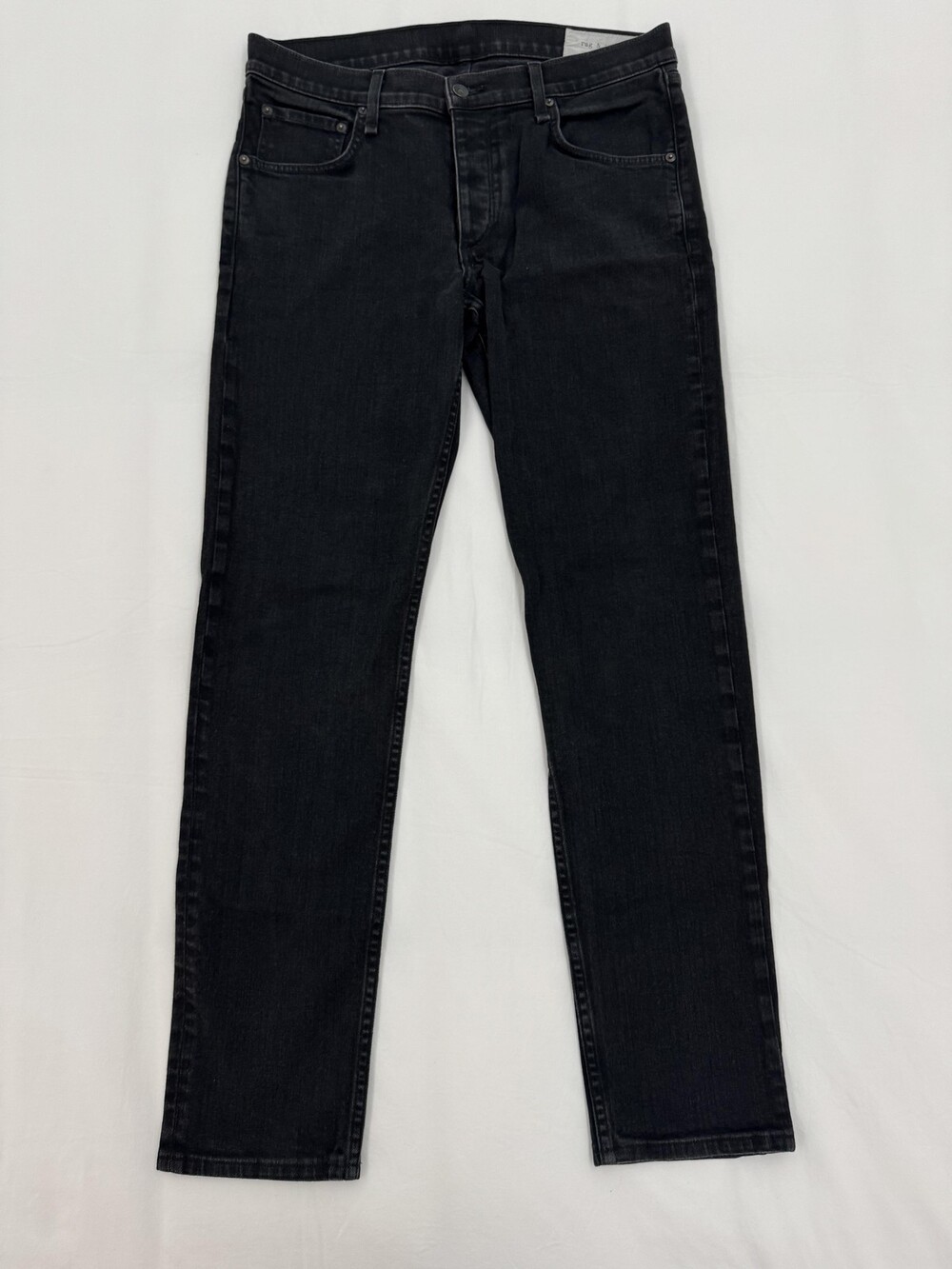 rag & bone Jeans Mens 33 Black Fit 2 Slim Button Fly Made in USA M123Q0025BK